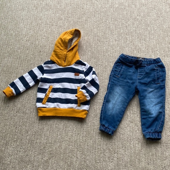Toddler Boy 2 Piece 7 For Mankind Outfit - 18 months - Picture 1 of 15